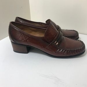 Viner Vintage Leather Shoes Caramel Brown 1970